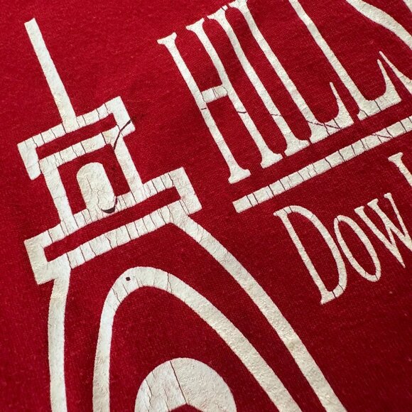 Vintage Hillsdale College Red Graphic Tee Velva Sheen Made in USA Size XL - Picture 2 of 8